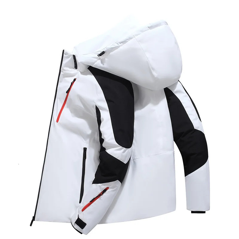 Mens Short Down Jacket Warmth White Duck Winter Style Sportswear Couples Tops Unisex Casual Patchwork n Clothing 251110