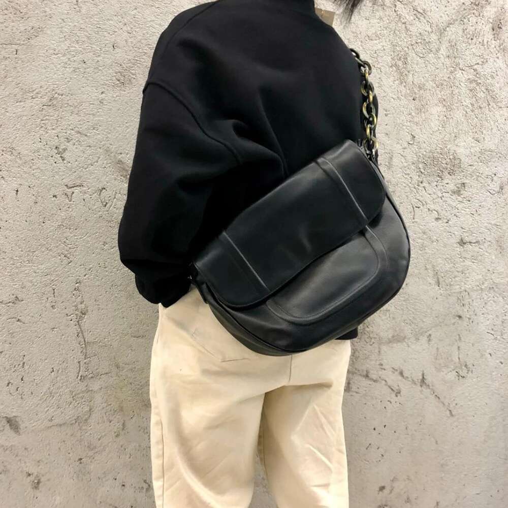 Trendy Genuine Leather Crossbody Bag Tote Big Capacity Chain Messenger Shoulder For Women Casual Soft Fashion S Bags Bag
