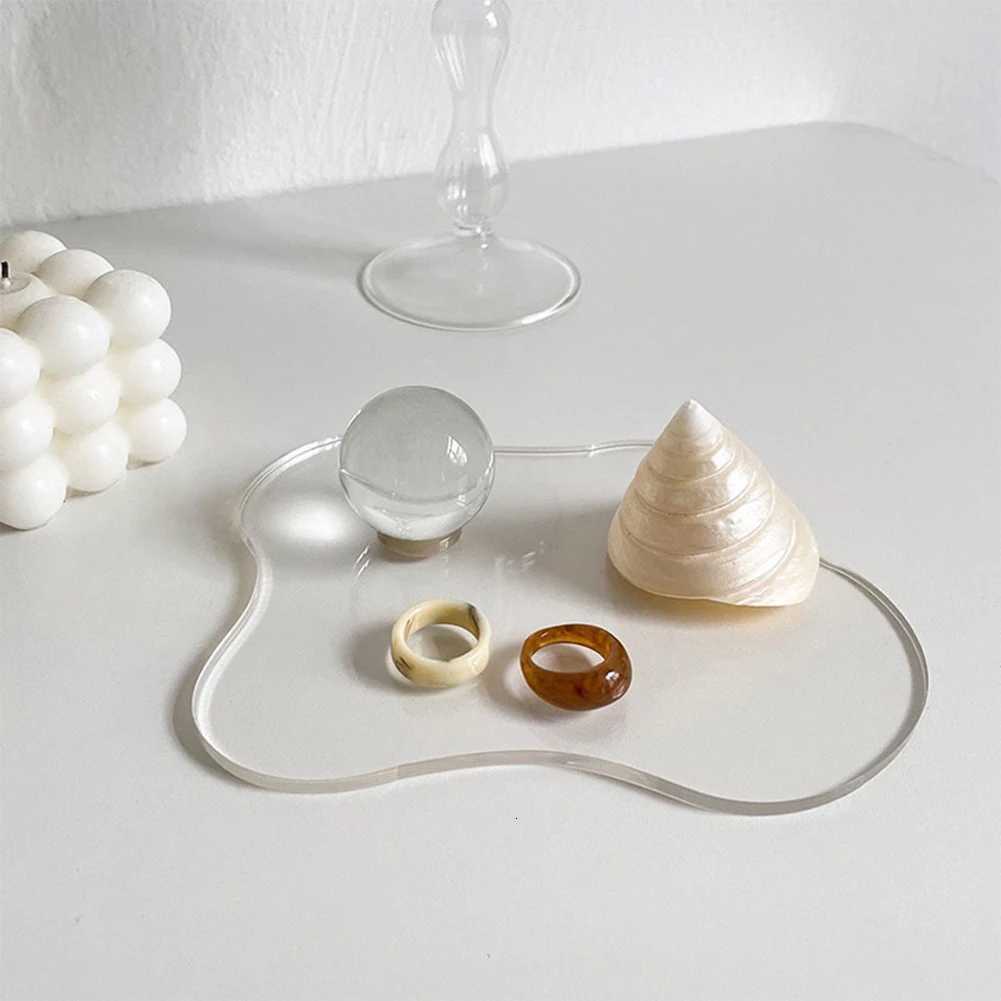 Creative Acrylic Coaster Transparent Mug Pad Storage Tray Photography Prop Gadget Table Decorative Placemat for Home Party C251122