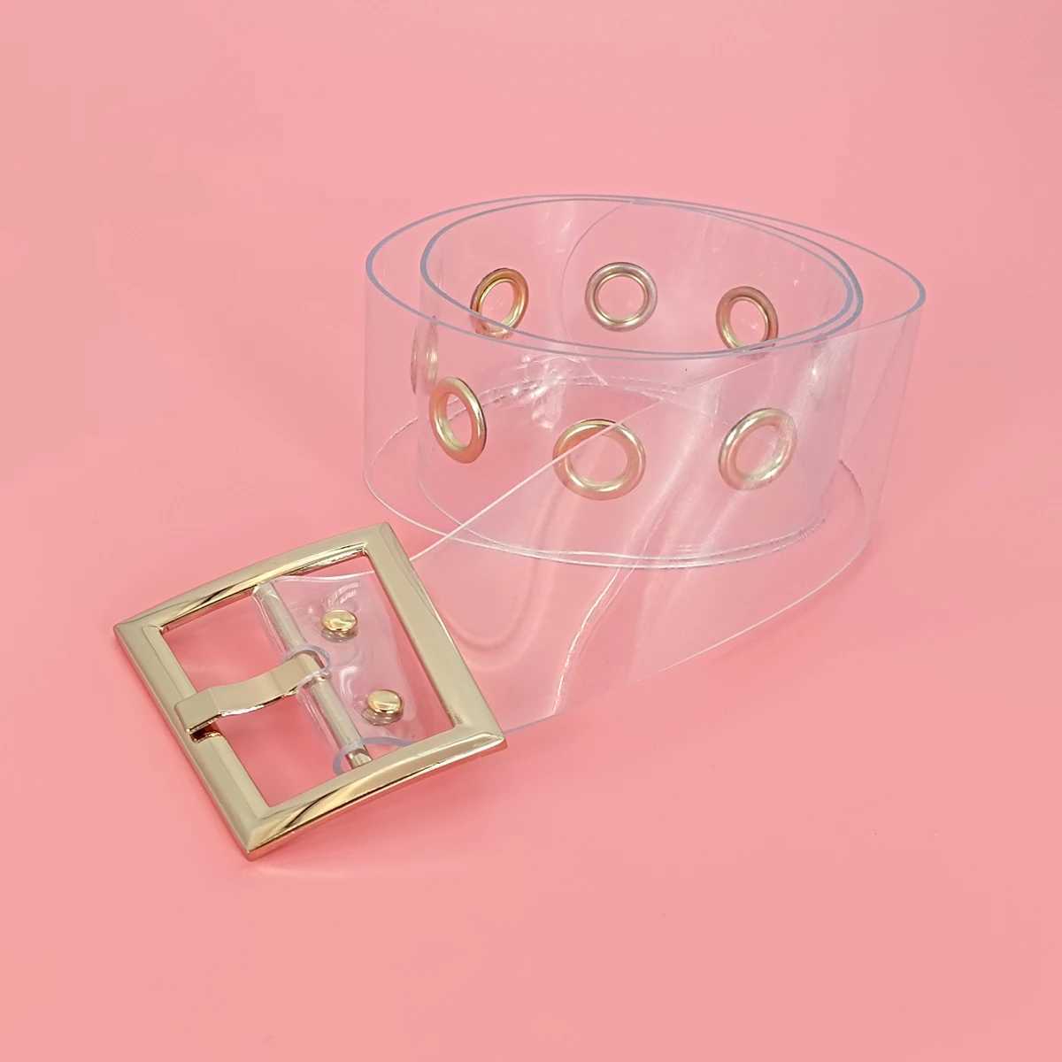 Designer White Clear Belts For Women High Quality PVC Transparent Punk Corset Belt Female Waist Cummerbunds 6cm wide Strap J251122