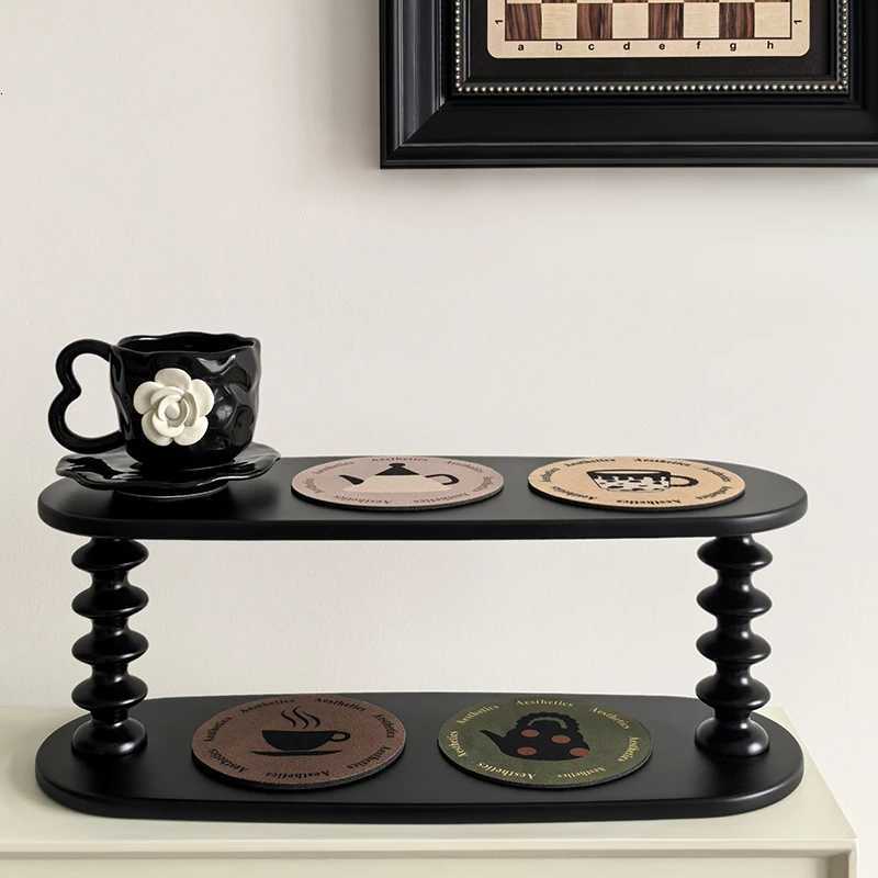 Cartoon Cat Round Cup Coasters Set Soft Silicone Absorbent Heat Insulation Pads for Coffee Tea Mugs Table Protection Mat C251122