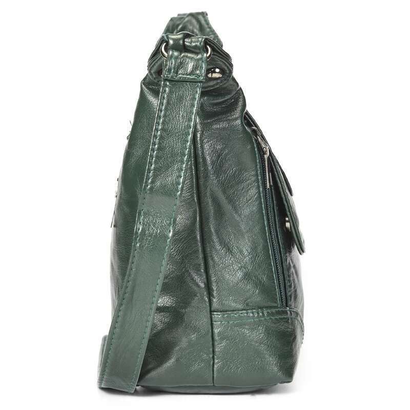 Annmouler Designer Handbags Pu Crossbody Soft Washed Leather Messenger Purse Women Pockets Bag Bag