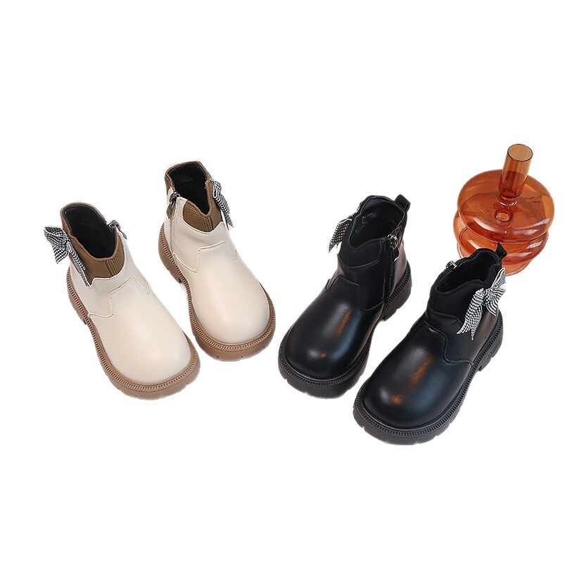 New designer shoes Girls Boots Children s Short Boots New Baby Fleece Lined Leather Boots Little Princess Leather Boots Winter Stylish Martin Boots