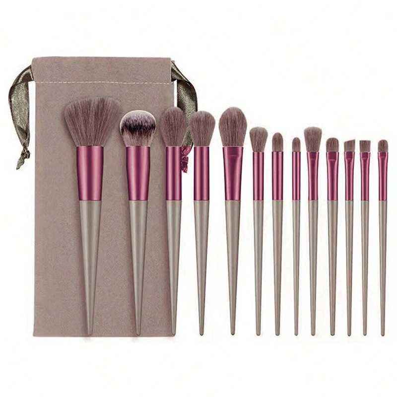 13 PCS Makeup Brushes Set Eye Shadow Foundation Women Cosmetic Brush Eyeshadow Blush Beauty Soft Make Up Tools Bag C251122