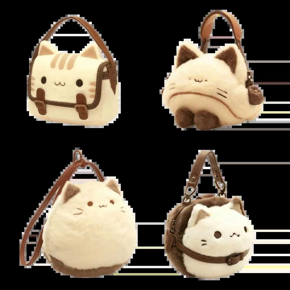 FAshion Cute Plush Kitten Handbag High Appearance Level Furry CluTCh Bag Soft Crossbody Bag for Woman K251121