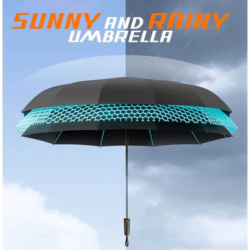 30 Bones Automatic Folding Umbrella for Men and Women Large Reinforced Windproof and Sunshade Ideal for Gift Outdoor UmM251122
