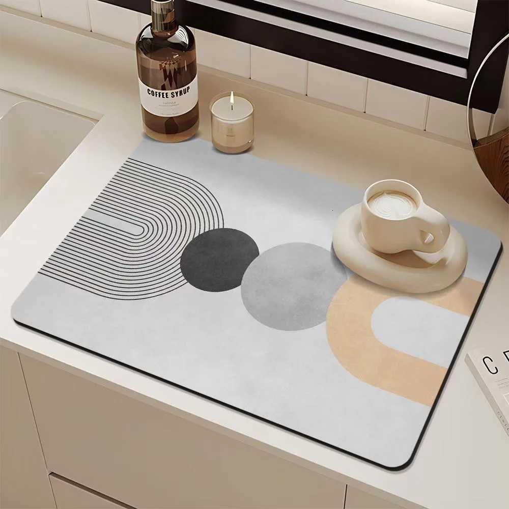 Coffee Mat Absorbent Dish Drying Mat for Countertops Absorbent Dish Drying Mat for Kitchen Counter C251122
