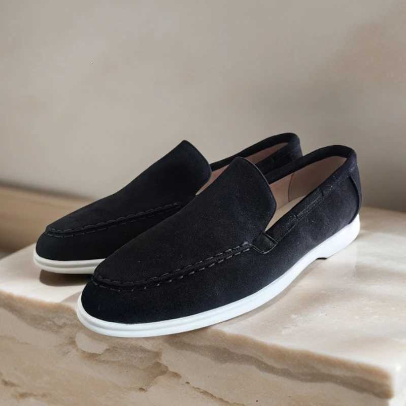 Classic Suede Leather Loafers Men Casual Shoes Luxury Brand Mens Breathable Slip on Driving Shoes X251122