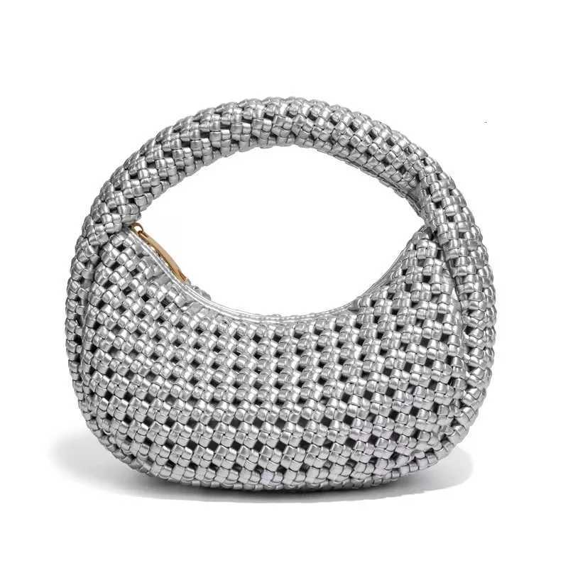 High Quality Textured Hollow Out Hobo Bag Woven Knotted Handmade Women Handbag Lady Purse Shoulder Bag Female Casual Bag K251121