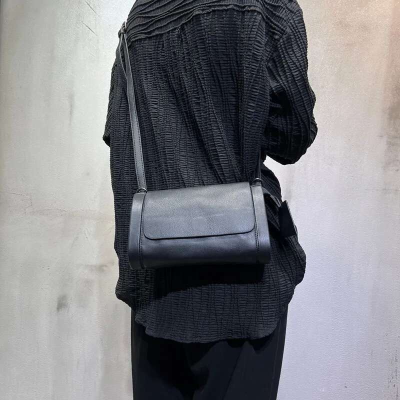 Vintage Natural Women Crossbody Real Genuine Leather Shoulder Bag Female Multi Layer Small Messenger Bags Purses Bag
