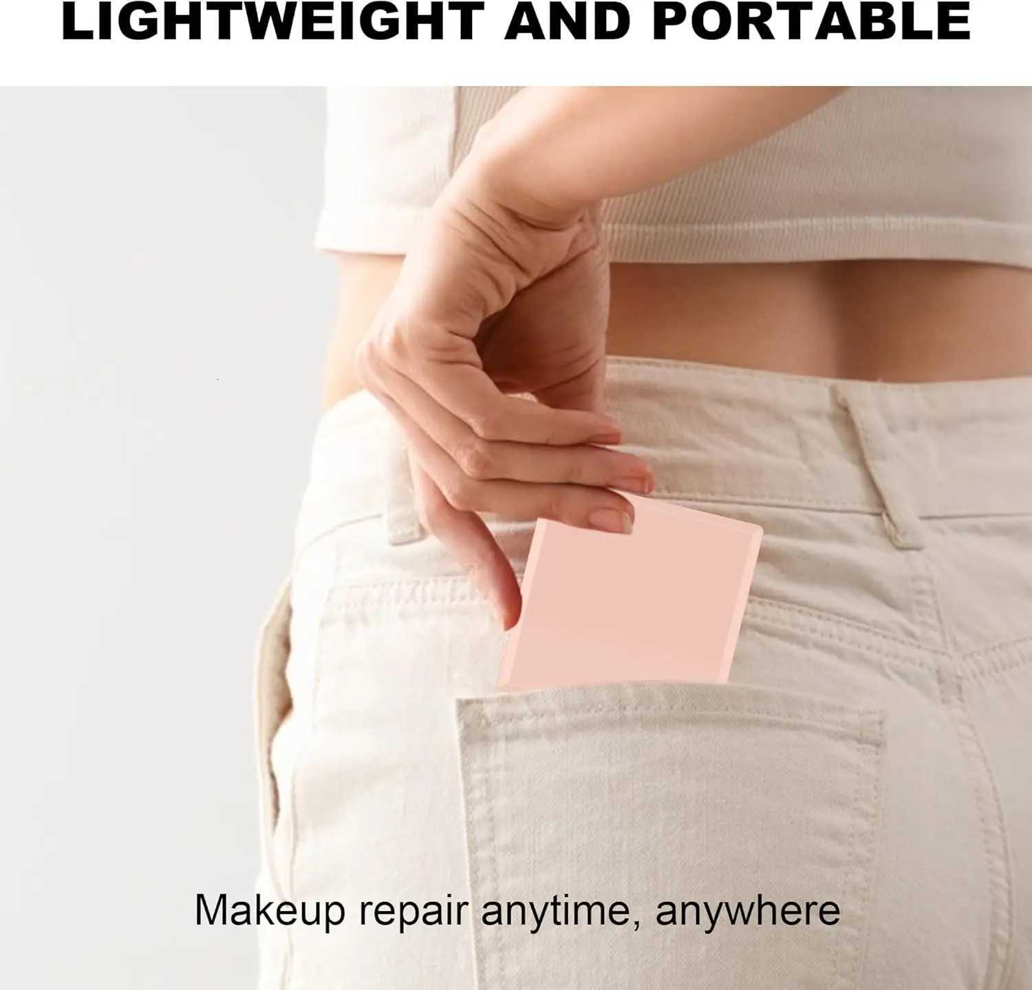 Travel Mirror with Light Compact Makeup Mirror with 6 LED Lights Folding Pocket Lighted Compact Mirror for Purse Gift for Women M251122