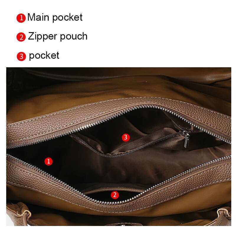 New Autumn And Winter Top Layer Cowhide Fashion Niche Design Leather Large Capacity Shoulder Messenger Bag Foreign Style Bag