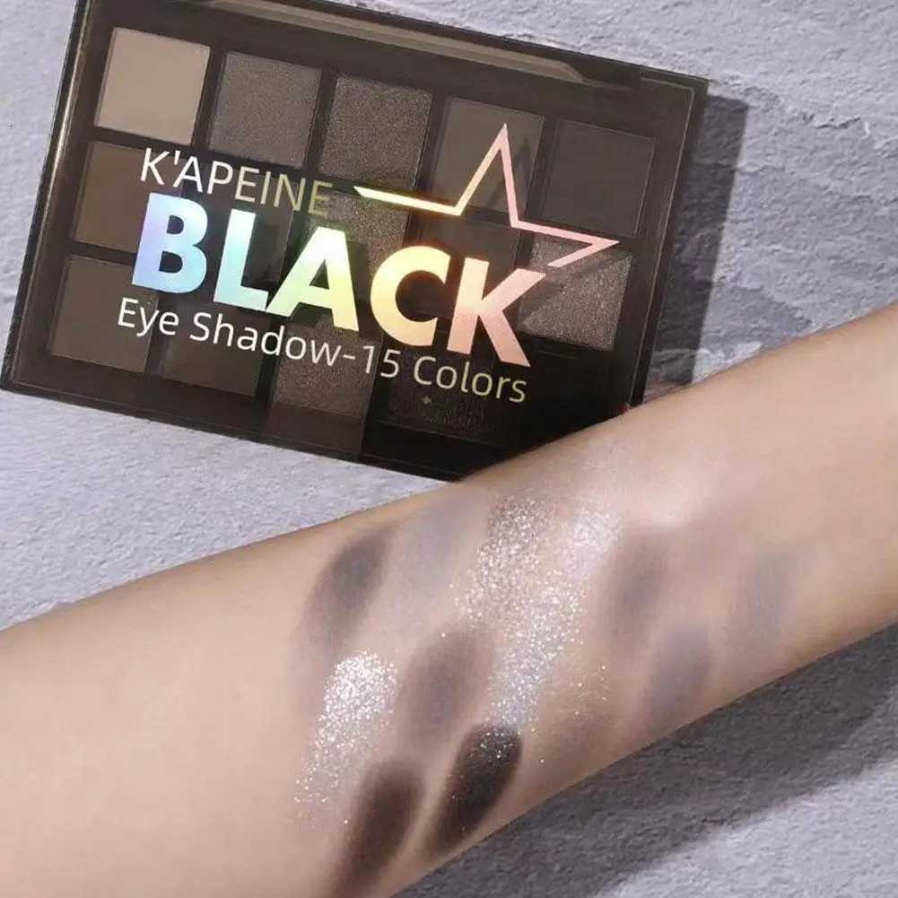15 Colors Smokey Black Eyeshadow Palette Dark Grey Shimmer Matte Eye Shadow Pallet Smokey Eyeshadow for Goth Makeup O3X6T251122