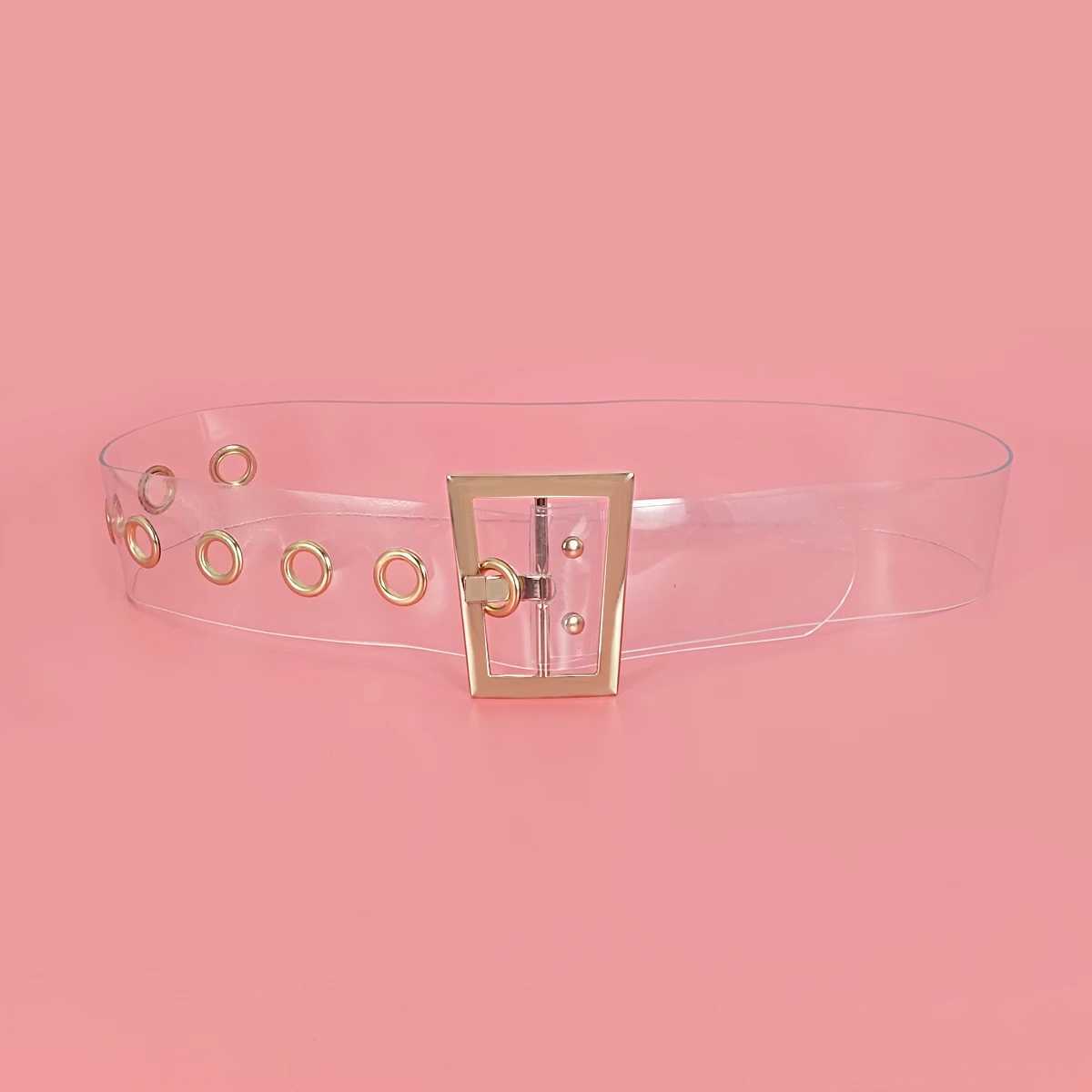 Designer White Clear Belts For Women High Quality PVC Transparent Punk Corset Belt Female Waist Cummerbunds 6cm wide Strap J251122