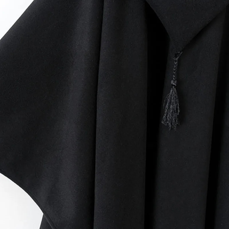 2025 Autumn Winter Irregular n Oversize Wool Coat Hooded Cloak Women Vintage Casual Woolen Cape 251112