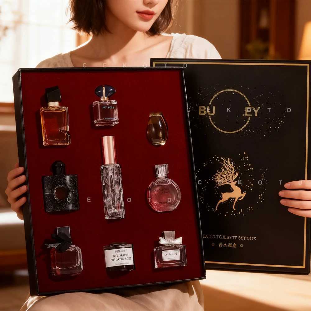 75ml8pcs Women Perfume MenPheromones Fragrance Long Lasting Woody Floral Cologne Compact Portable Perfume Luxury Gift Set J251122