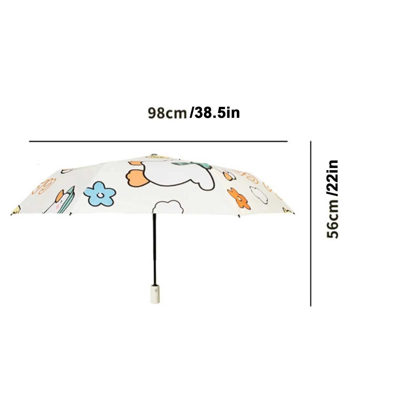 Lightweight 3-stage Automatic Umbrella Waterproof Fully Automatic umbrella Folding Mini Elementary School Children Sun ParasolM251122