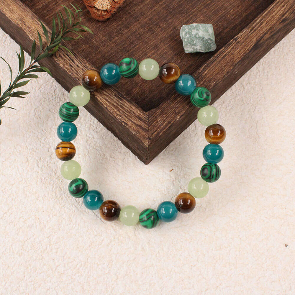 TemuTK Natural Pea Male Female Universal Tiger Eye Stone Jewelry Bracelet Xiyin