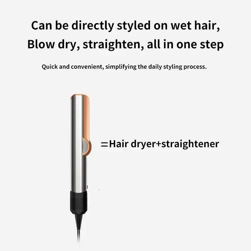 2 IN 1 Professional Hair Straightener Hair Dryer Heat-Up Hair Flat Iron Negative Ion Iron Long-Lasting Styling Tool Dys0n K251121