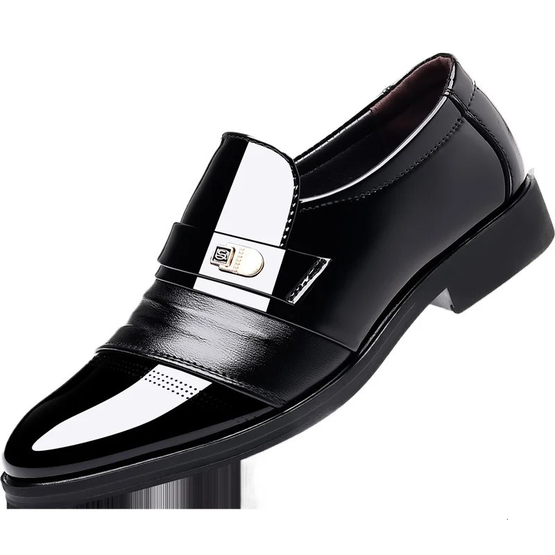 Leather Shoes Mens Summer Business Formal Clothing Large Black Casual High Altitude Suit Breathable British Grooms 250421