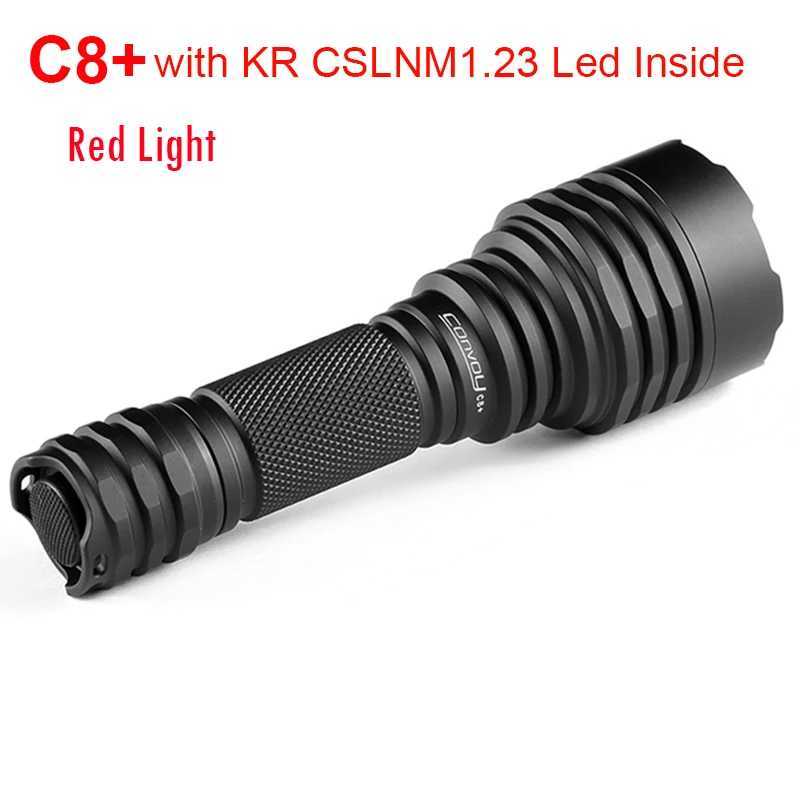 Convoy Flashlight C8 Plus KR CSLNM123 SST-20-DR Red Light Lanterna Led 18650 Torch Portable Latarka Hunting Camping Flash Lamp C251122