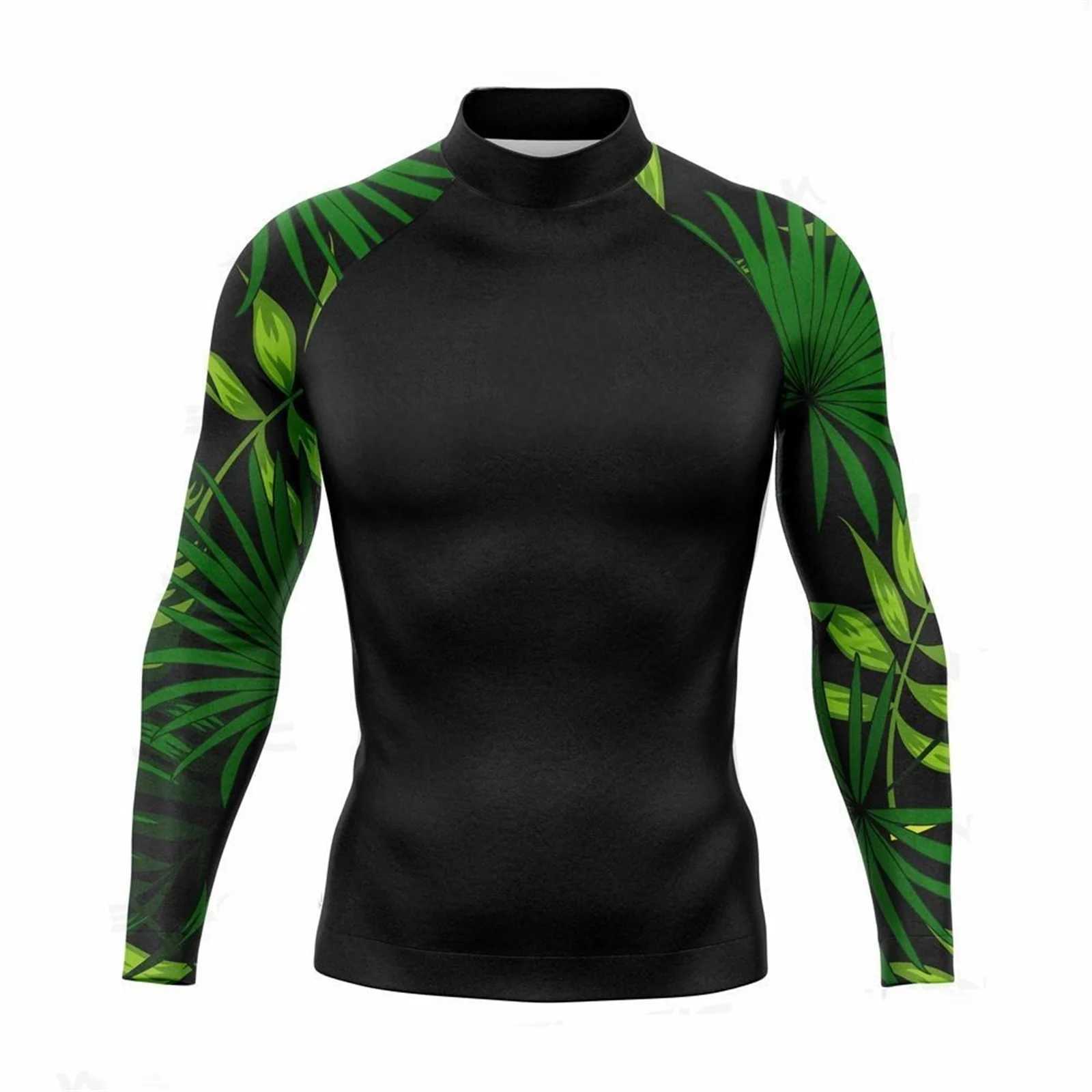 Mens Rush Protective Swimming Shirt Summer UPF 50+UV Sunscreen Quick Drying Beach Fishing Water Shirt Mens W250422