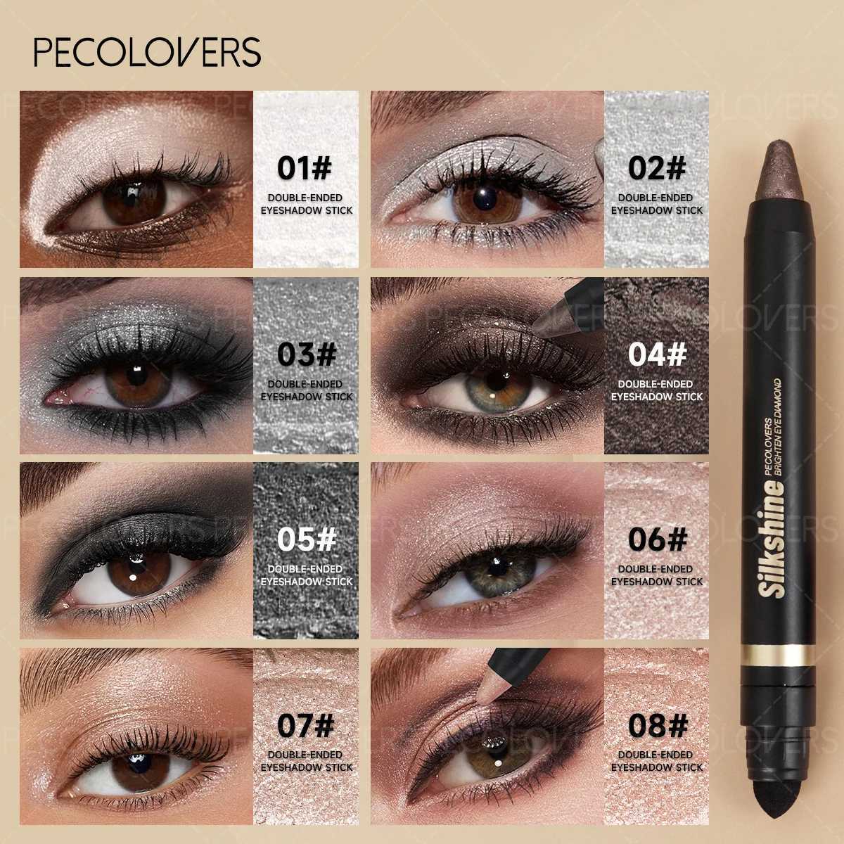 1PC Metal Double Head Eyeshadow Sticks Shiny Rich in Pigmentation Easy To Color Suitable for Christmas/music FestivalsT251122