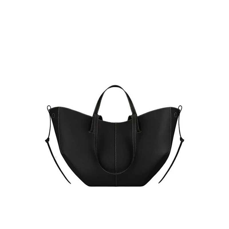 New large-capacity hand-held tote bag Boling crossbody genuine leather wing bag commuting single-shoulder crossbody bag K251121