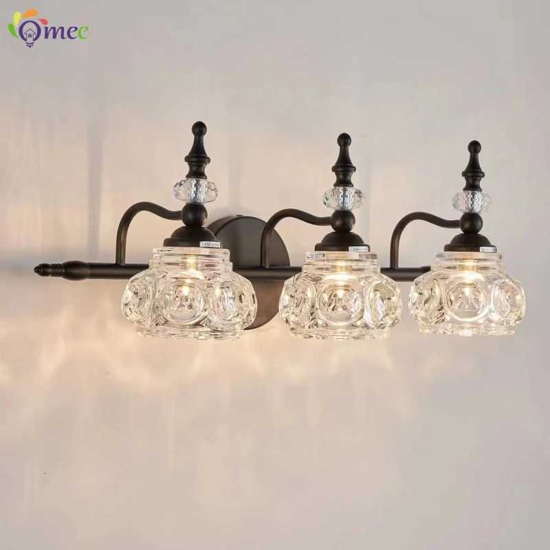 Modern Gold Luxury Crystal Wall Lamp Living Room Decoration Study Bedroom Bathroom Mirror Front Home Led Indoor Light Fixture M251122
