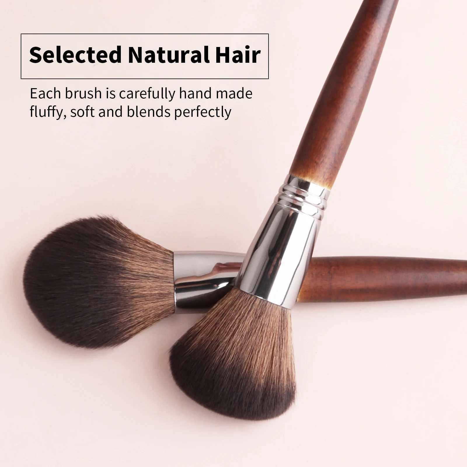 24 makeup brushes with wooden handles Natural Makeup Brushes Set Eyeshadow Make Up Brush Hair Kit for Makeup nabor kistey Blendi C251122