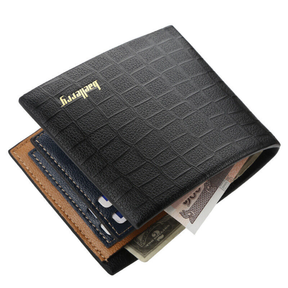 Bifold Slim Short Wallet For Mens PU Leather Purse ID Credit Card Holder Clutch Bag
