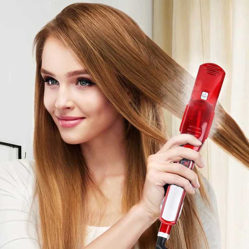 rofessional Salon Wet Dry Fast Styler Wet and Dry Dual Use Ceramic Lat Iron Steam Hair StraighterT251122