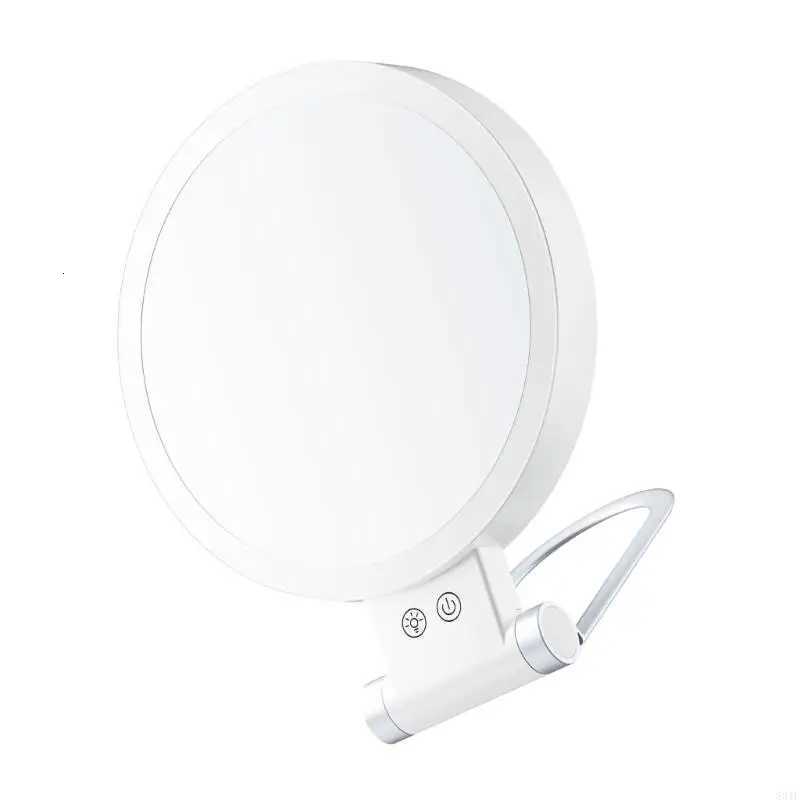 Portable LED Makeup Mirror Cosmetic Mirror with USB Charging Magnification and 3 Color Temperature Setting for Makeup M251122