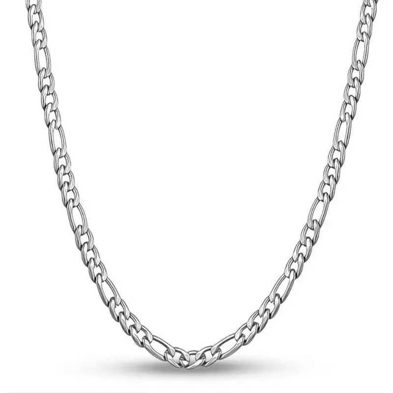 925 Sterling Silver 40-75cm Figaro Chain Necklace Men Women Fashion Simple Chain Wedding Christmas Gift Jewelry AccoriesXJ251122