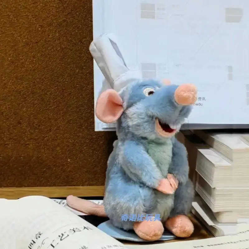 Disney Anime 15cm Ratatouille Chef Remy Magnetic Plush Toy Room Decora Doll Kid Shoulder Plush Doll Decoration Headband Toys Gifts W20250421