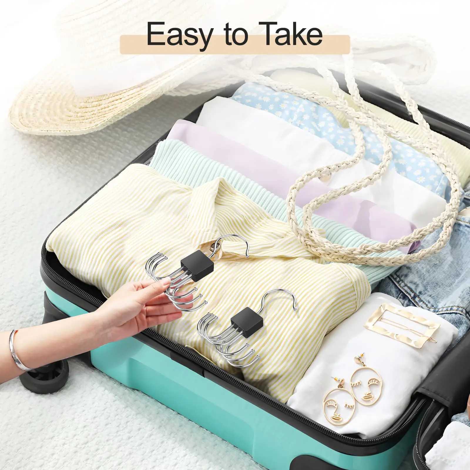 Rotating Wooden Metal Belt Hanger Multi-Functional Closet Organizer for Belts Bras Ties and Scarves with Stainless Steel C251117