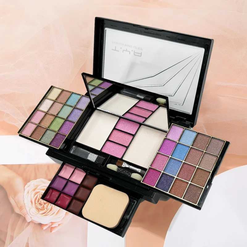 TYA Makeup set 46 colors Pearl eye shadow Powder puff Powder blusher Lip gloss set combination T6145T251122