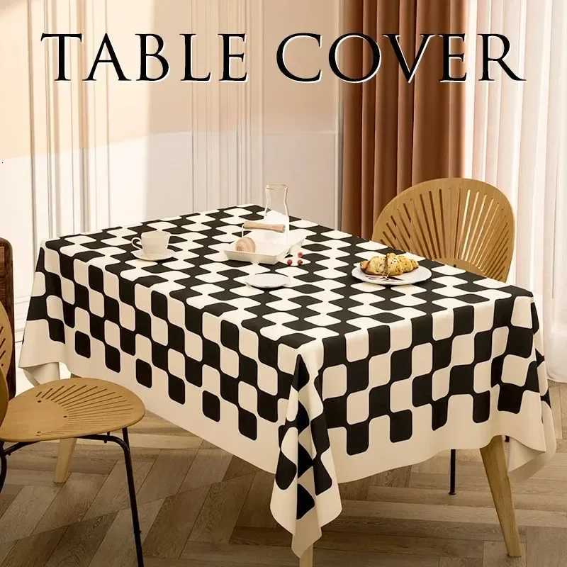 Nordic checkerboard tablecloth Art home table cover rectangular homestay fabric decorative For Wedding Birthday Party C251122