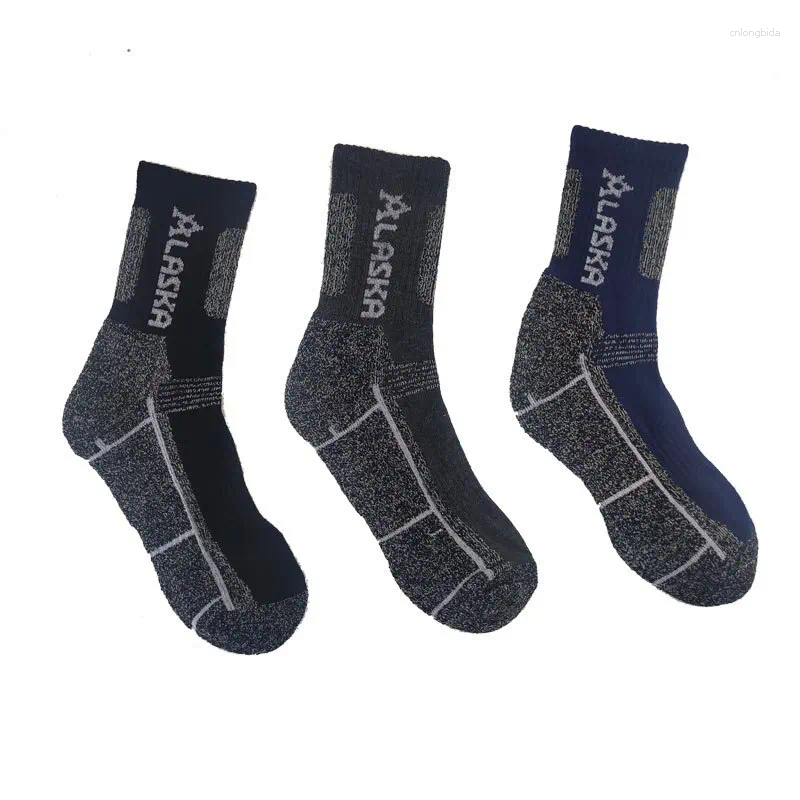 Men's Socks 3 Pairs Set Winter Professional Men Sports Sock Outdoor Keep Warm Cycling Running Hiking Skiing Thermal Spring Crew