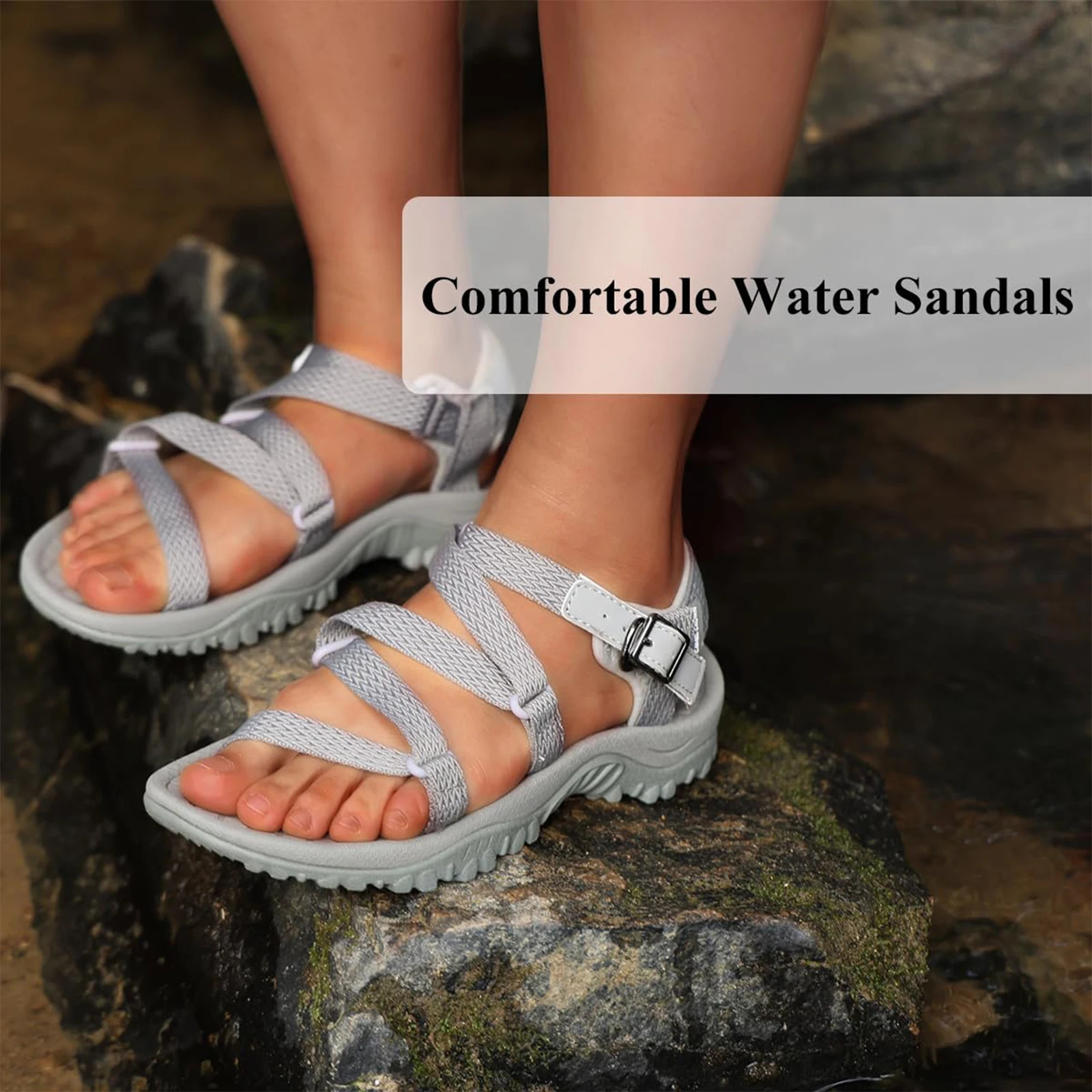 Golden satin womens arch support sandals waterproof hiking water beach adjustable lightweight sports 250421BJ - view 7