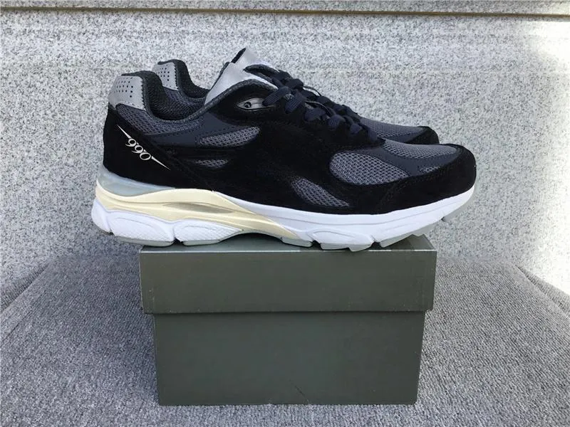 Designer Running Shoes Mens Womens 990v3 990 V3 Gray Grey Olive Sea Salt Moonbeam Teddy Santis Bodega Black Tan Dtlr Steel Blue Montreal Luxury Sports