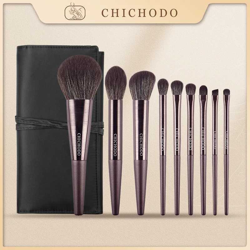 9pcs/set High quality Makeup brushes Powder sculpting Highlighter Eyeshadow Make up Brush kit Smudge Crease eyebrow brush C251122