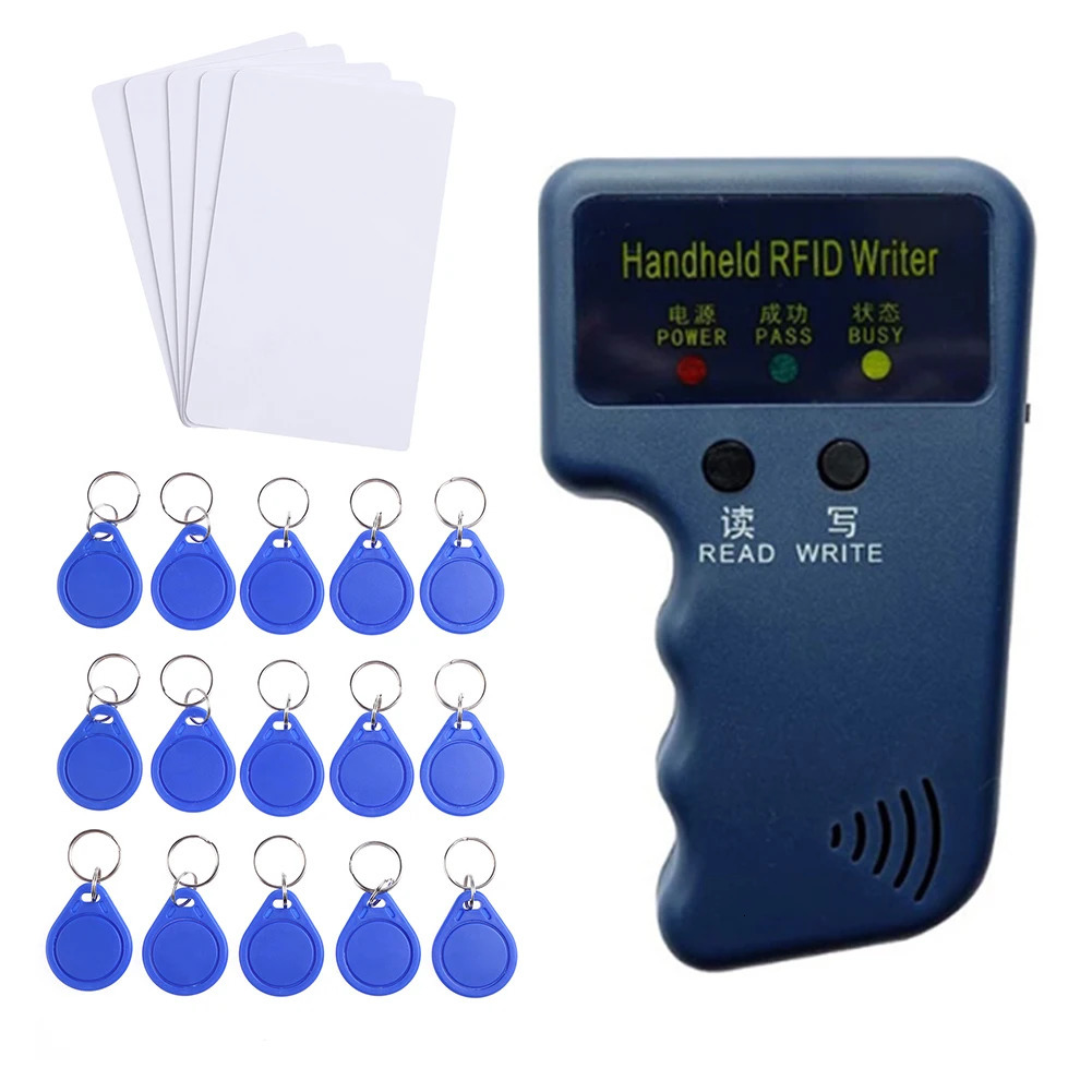 Waterproof Handheld 125khz RFID Duplicator Key Copier Reader Writer ID Card Cloner Programmer Writable Key Cards Keyfobs 250417