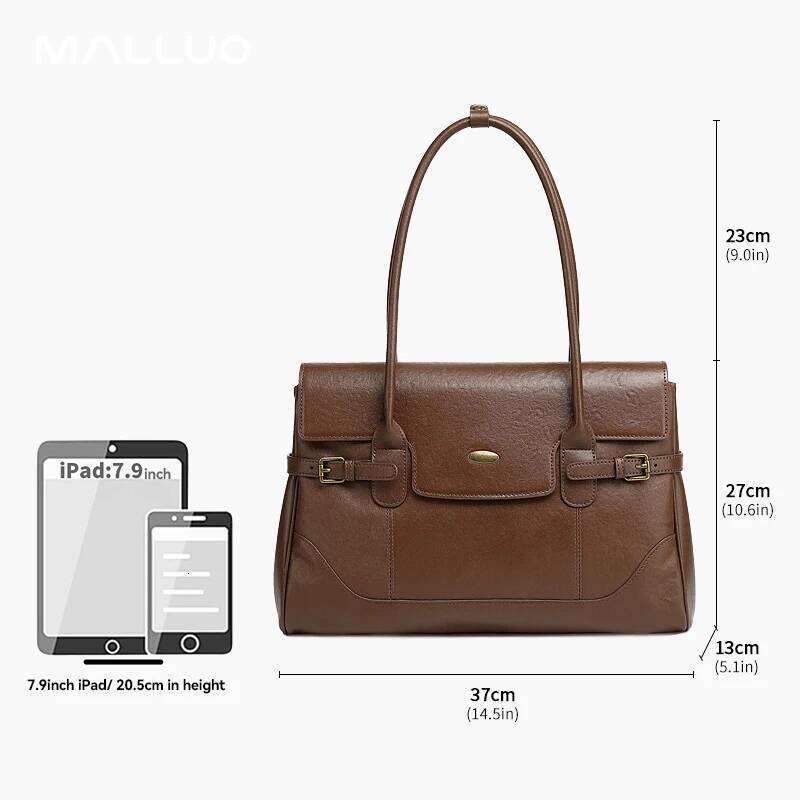 Women's Top-grain Underarm Bag Ladies Luxury Designer Genuine leather Handbags Large Capacity Commuting Tote Bags