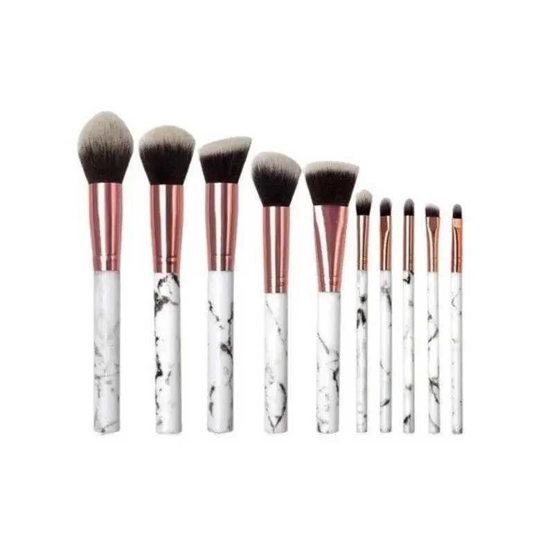 10pcs Set Makeup Brushes Tool Set Cosmetic Powder Eye Shadow Foundation Blush Blending Beauty Maquiagem Beauty Kit for Party C251122