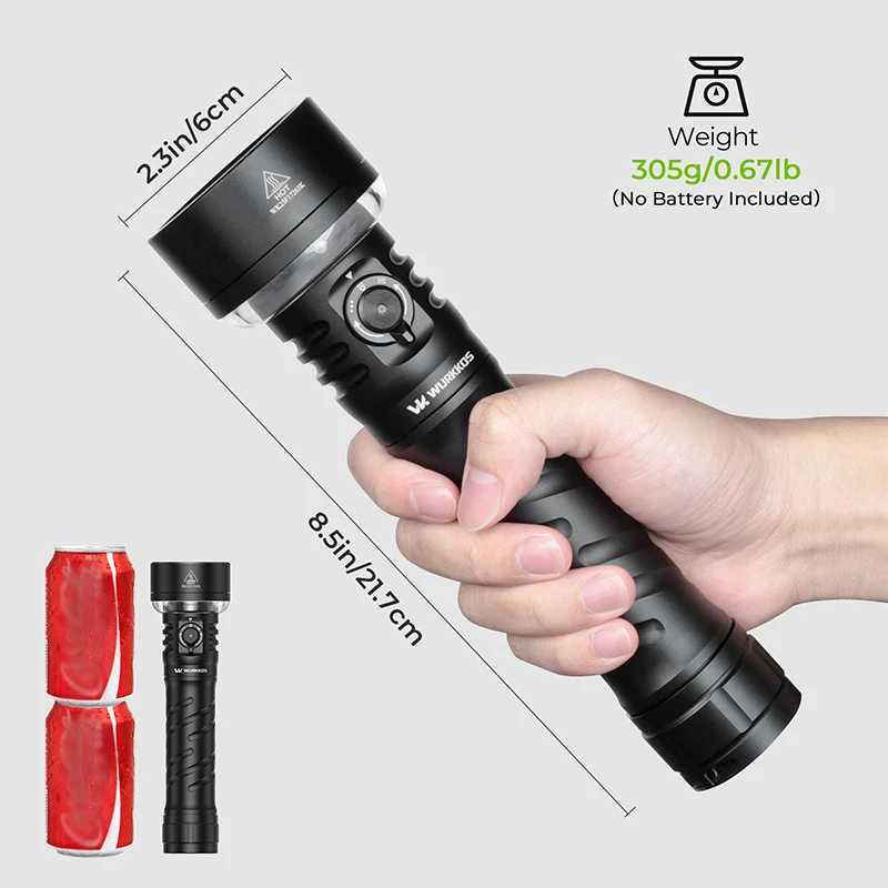 Wurkkos TS27 High-Performance Flashlight 3200LM Multi-Function Rechargeable Ideal for Outdoor Camping Built-in 15000mAh Battery C251122