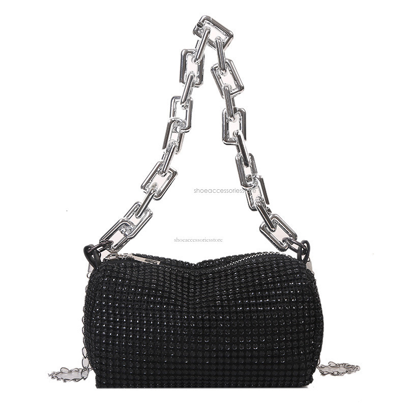 2025 Spring/summer New Luxury Designer Women's New Trend Colorful Diamond Pillowcase Chain Belt Single Shoulder Personalized Crossbody Bag