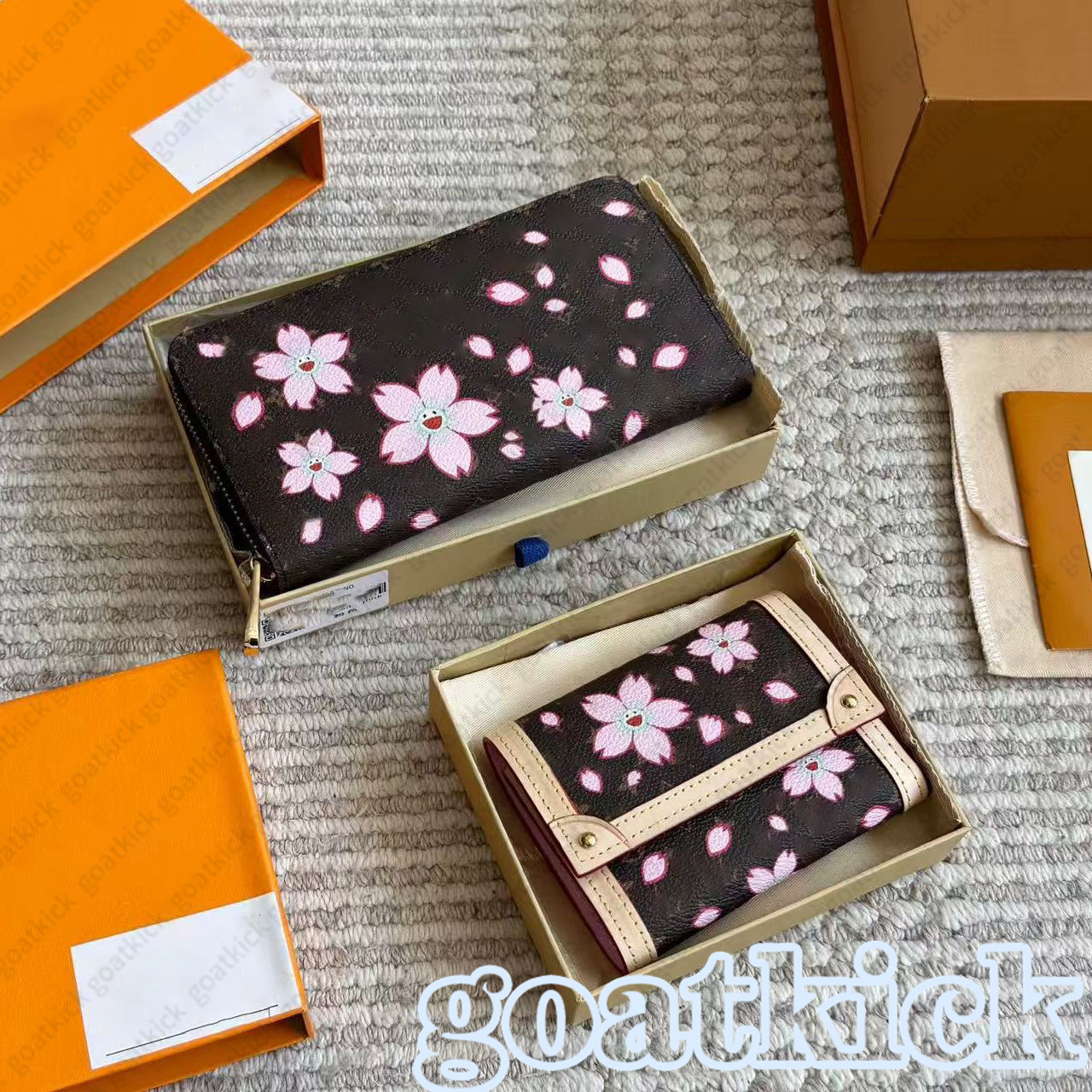 wallet leather takashi murakami holder coin purses luxury designer women panda folding wallet credit card holder key pouch zippy coin fashion credit card 2025