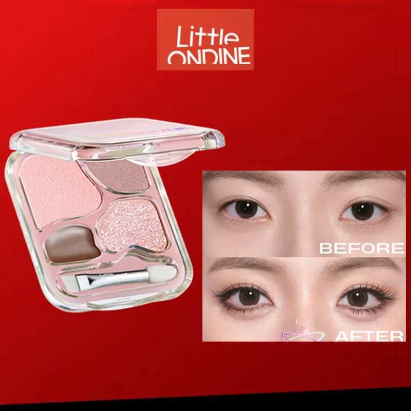 4-color Eye Shadow Silkworm Palette Four Colors Contouring and Brightening Eyeshadow Palette Long Lasting Eye Shadow UndereyeT251122