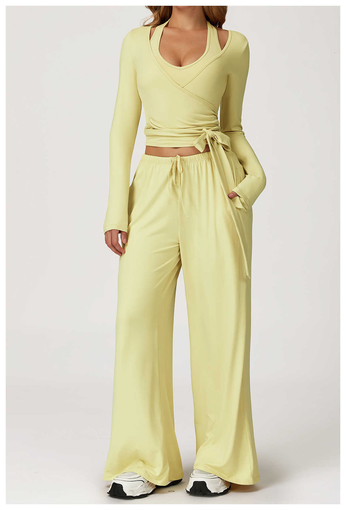 Women Comfy Casual Pajama Pants High Waist Wide Leg Yoga Pants Lounge Loose Drawstring Workout Pants Bottoms X251122